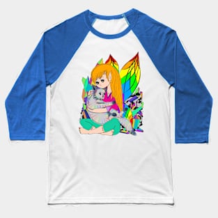 Rainbow Quartz Crystal Fairy Baseball T-Shirt